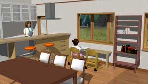 リビングでの勉強