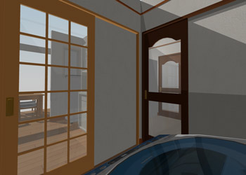 家事導線ランドリースペースからの図